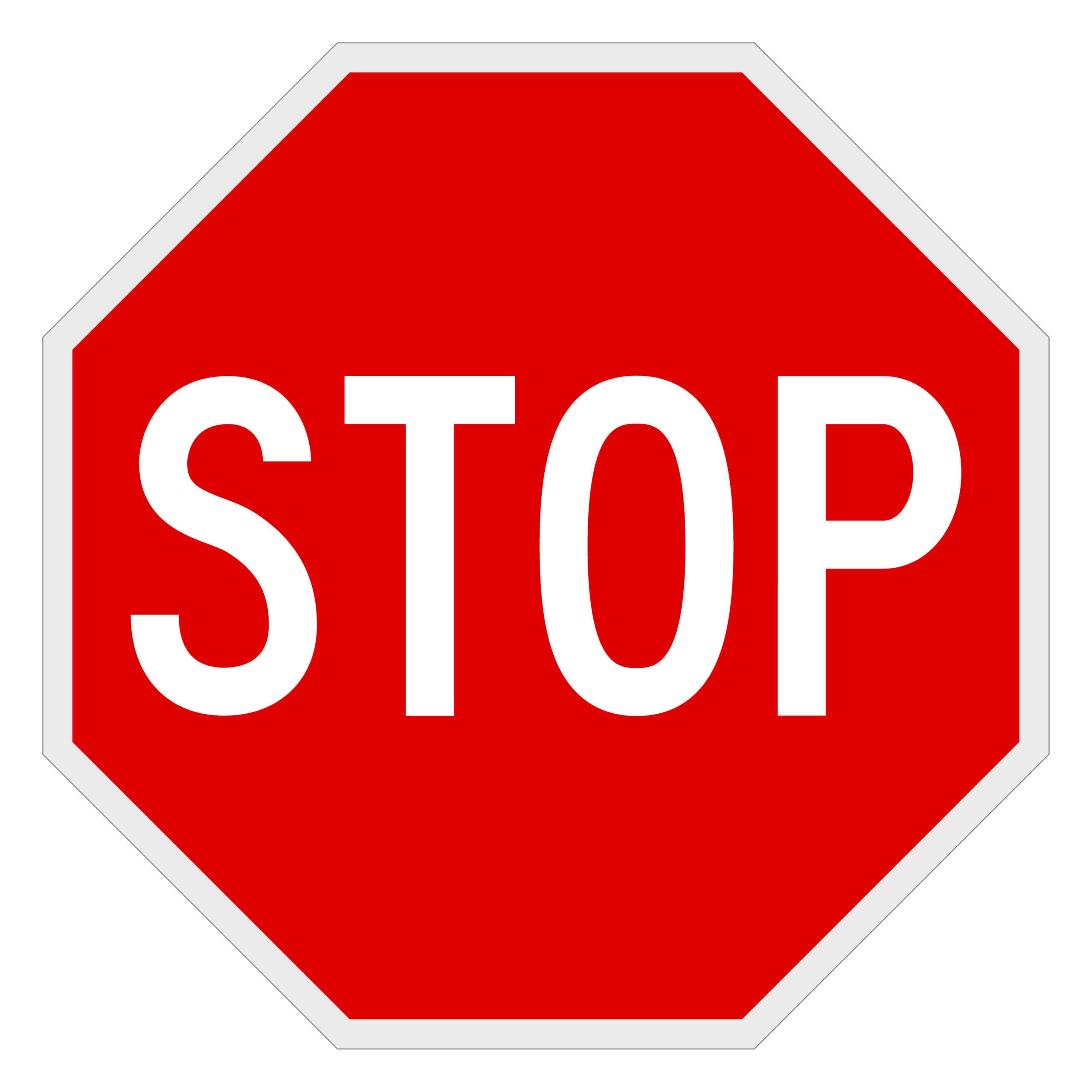 Road sign found in Germany telling drivers to stop.