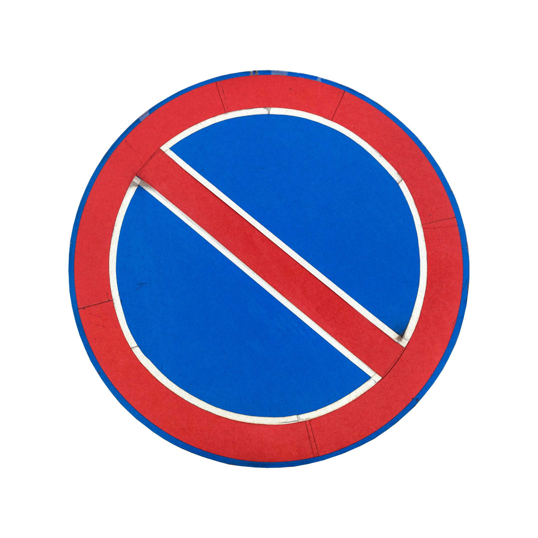 Portuguese road sign for no parking.